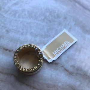 BRAND NEW MK tortoise shell pave ring size 6